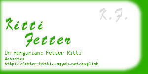 kitti fetter business card